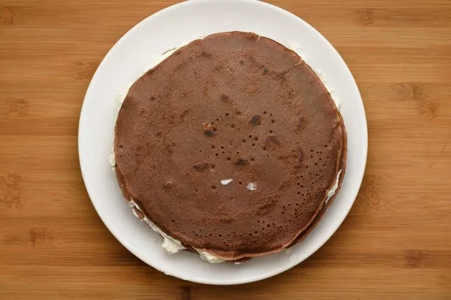 Chocolate crepes cake recipe - SunCakeMom