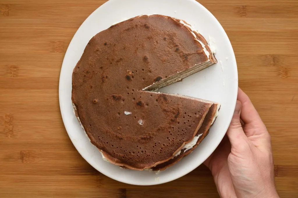 Chocolate crepes cake recipe - SunCakeMom