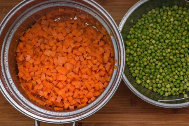 Carrot diced peas steamed --gp-- SunCakeMom