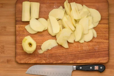 Peel core and slice apple --gp-- SunCakeMom