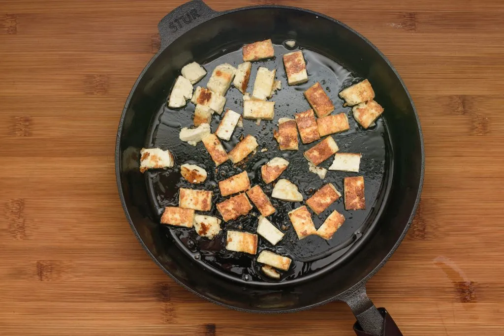 Sear paneer cast iron skillet - SunCakeMom